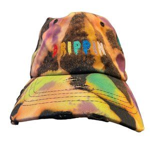 Tie Dye DRIPPIN Adjustable Snapback Multi-Color Baseball Cap Hat Distressed